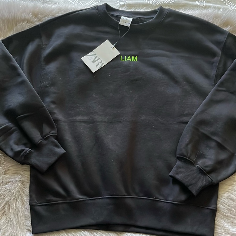 Zara black Liam sweatshirt